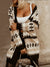 Bohemian Geometric Pattern Longline Cardigan