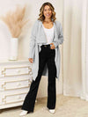  Angel Wings Long Sleeve Open Front Longline Cardigan