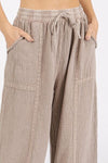 Mittoshop Lace Trim Detail Elastic Waist Cotton Gauze Pants